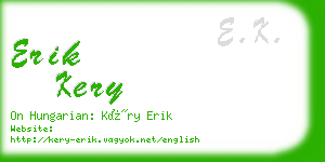 erik kery business card